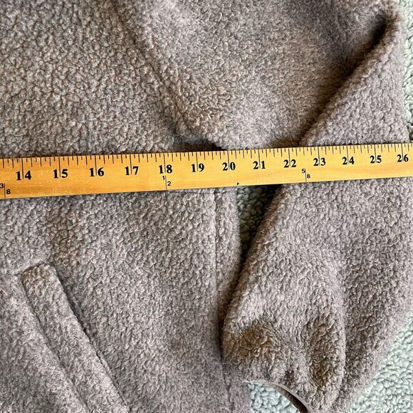 Madewell Polartec Fleece Womens XS Half Zip Jacket Purple Oversized Style #L9588 - Picture 4 of 8